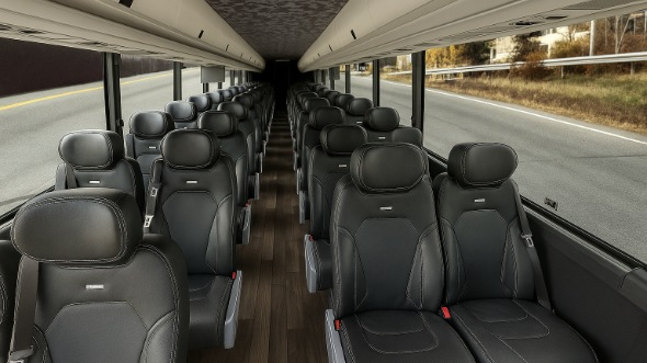 Interior of Charter Bus Company Council Bluffs's 18 Passenger Minibus in Council Bluffs