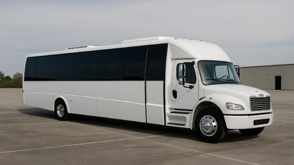 Exterior of Charter Bus Company Council Bluffs's 25 Passenger Mini bus in Council Bluffs