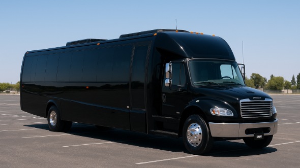 Exterior of Charter Bus Company Council Bluffs's 35 Passenger Minibus in Council Bluffs