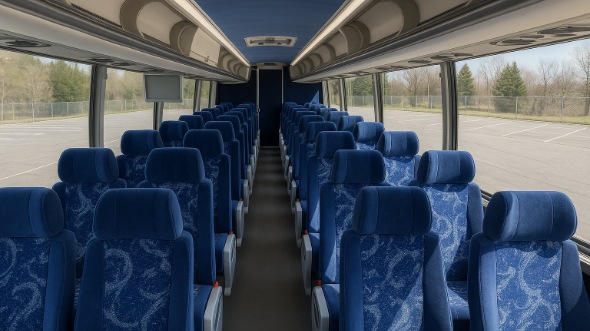 council bluffs 54 passenger charter bus inside