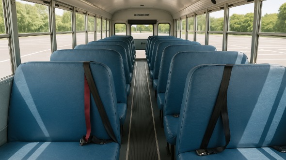 Interior of Charter Bus Company Davenport's School Bus in Davenport
